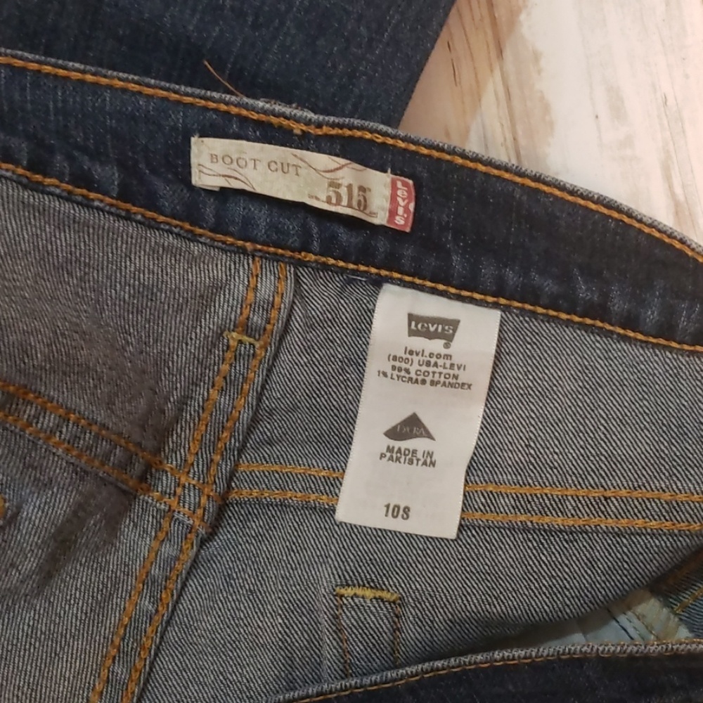 LIKE NEW!! LEVIS 515 JEANS SZ 10 SHORT - Picture 3 of 3